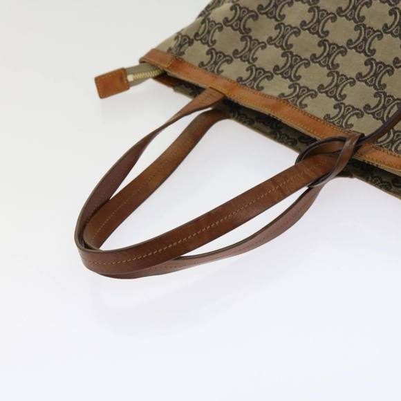 CELINE Macadam Canvas Tote Bag Beige Auth 63249 - Picture 8 of 16